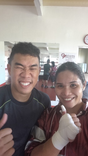 Excuse the after-training selfie with my coach, Coach Rap Penalosa